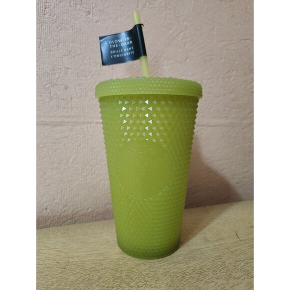 Starbucks 2022 Halloween Studded Glow Tumbler Lemongrass (Green) 16 oz. Grande - Picture 9 of 13